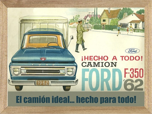  Ford F350  1962 Camion,cuadro,poster  K236