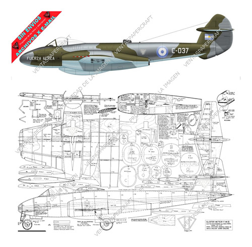 Plano Rc Gloster Meteor - Pdf - (retirar X Domicilio)