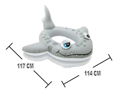 Imagen 2 de 3 de Flotador Bote Pez Marino Infantil 59380 Intex Carga 27kg