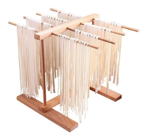 Seca Fideos Pastas Percha Secador Tallarines Bambu Madera