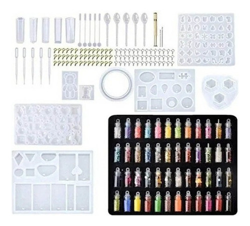 227 Piezas De Molde De Resina Para Joyería De Cristal, Kit D