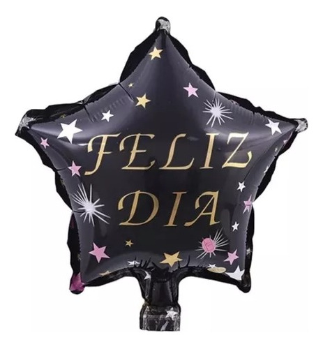 Pack X 10 Globos Metalizados Feliz Dia De 9 Pulgadas