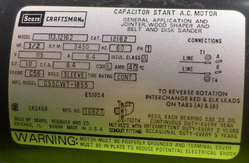 Imagen 2 de 6 de Motor 110v Monofás 1/2 Hp 3.450 Rpm Reversible Nuevo