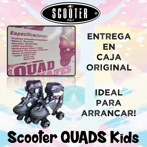 Imagen 6 de 9 de Patines Extensibles Scooter Artistico + Casco + Protecciones