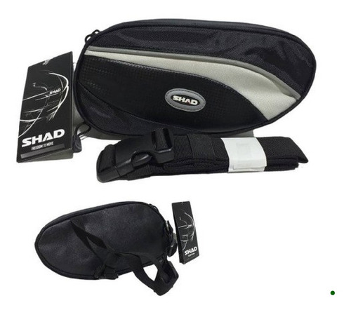 Imagen 2 de 4 de Bolso Pierna X0sb04 Shad 25x13x3cm Color Negro Moto