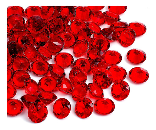 Diamantes De Juguete Deodari, Plástico, Rojo Fuerte, 70 Pcs