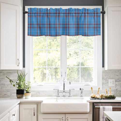 Cortina De Ventana Con Cenefa, Diseño Tradicional De Colcha