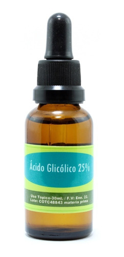 25% Ácido Glicólico : Acné, Rejuvenecimiento, Manchas. 30 Ml