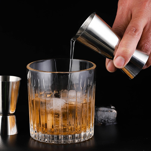 Jigger Medidor Doble Acero Inoxidable 20/40 Ml Coctelería Color Plateado