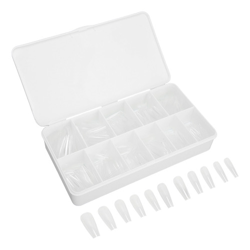 550 Pcs Puntas De Uñas Ultra Delgadas Sin Costura Semi