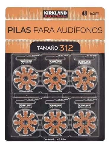 Tamaño 312 – Pilas de botón para audífonos (60 pilas)
