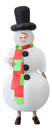 Bervyosw Disfraz Inflable De Muñeco De Nieve De Navidad Para