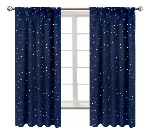 Kids Blackout Curtains 63 Length  Rod   Room Darkening ...