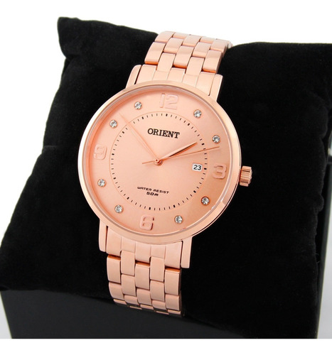 Relogio Orient Feminino Rose Gold - Frss1042 R2rx Cor da correia Rosa