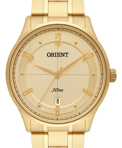 Relógio Orient Masculino Dourado Mgss1126 C2kx Aço Analogico