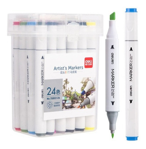 Deli 33635 Marcadores Artist´s Markers Doble Punta X24