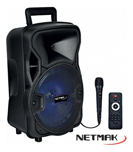 Parlante Netmak Space Karaoke - Fm/bluetooth/mic/c. Remoto 