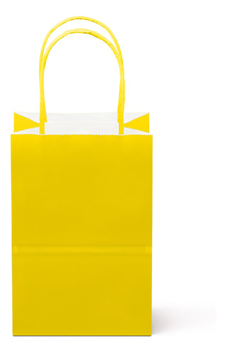 Bolsa De Papel Kraft Color Amarilla Perfecta Para Regalos