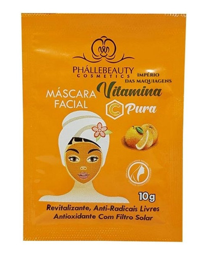 Máscara Facial Hidratante Rica En Vitamina C Pura, 10grs