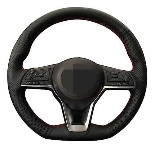 Funda Cuero Negro Para Volante Automovil Nissan X-trail 2019