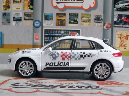 Miniatura Porsche Macan Polícia Militar Pm Sp Atual