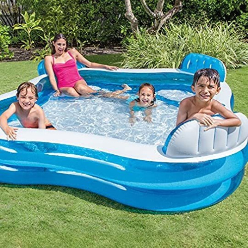 Piscina Inflable Familiar Intex De 90 X 90 X 26 Pulgadas Pa