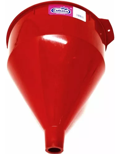 5 Embudos Grandes Plástico Duro Uso Rudo Cubasa 5 Li Rojos