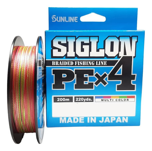 Linha De Pescaria Sunline Siglon X4 0,187mm 9,2kg 200m Color