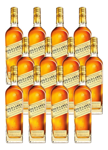 Pack De 12 Whisky Johnnie Walker Blend Gold Label Reserve 75