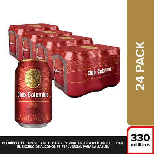 Cerveza Club Colombia Roja X24 - mL a $227