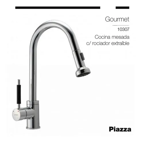 Griferia De Cocina Monocomando Piazza Gourmet 10307