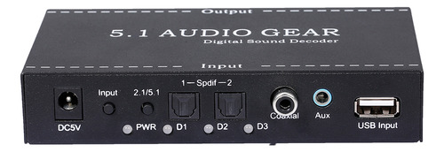 Decodificador De Audio Digital Para Dolby Plug Audio Dts Us.