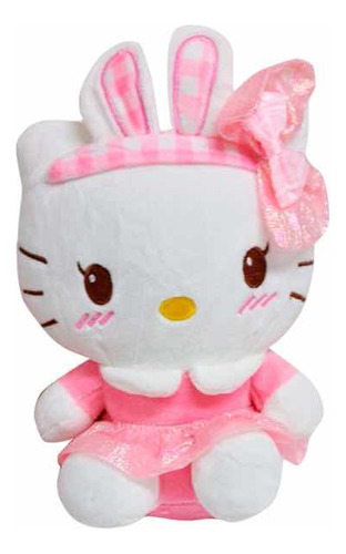 Peluche Hello Kitty Con Vestido Y Moño Rosa Para Niñas