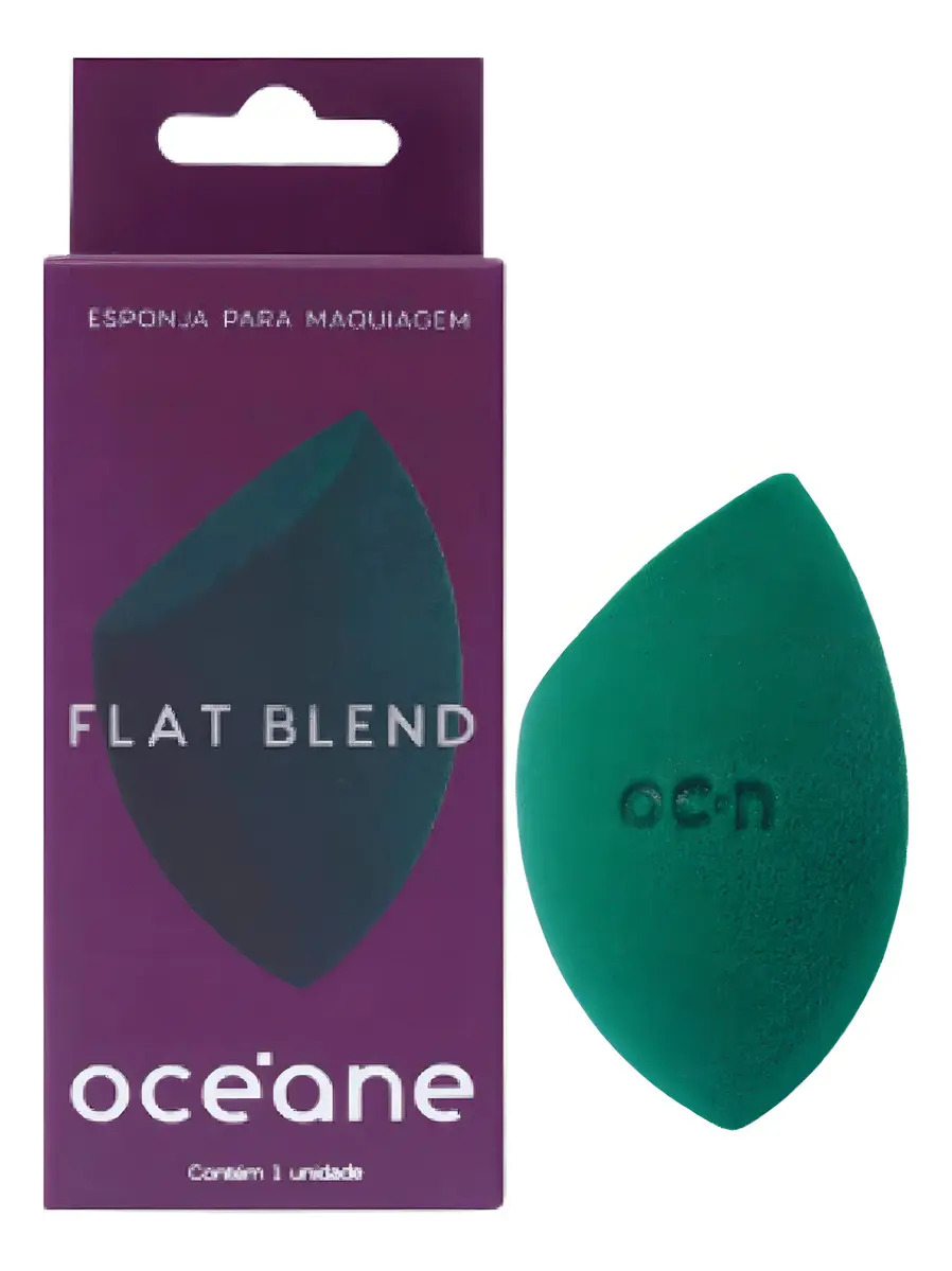 Océane Esponja de Maquiagem Flat Blend Verde — miniatura 2