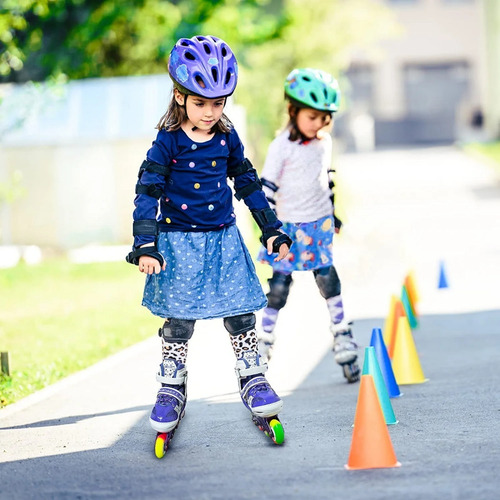 Imagen 8 de 8 de Patines En Línea Ajustables Con Ruedas Iluminadas