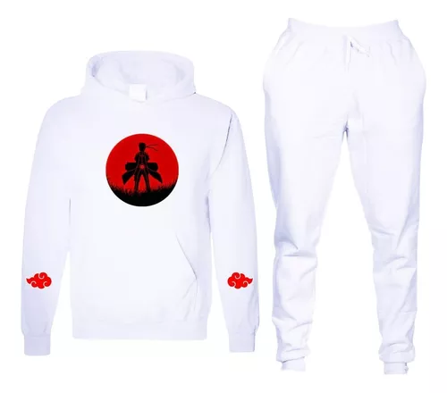 Conjunto Moletom Naruto Akatsuki Aldeias Renegadas Abrigo