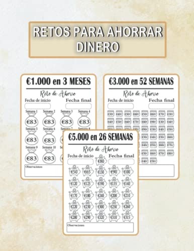 Retos Para Ahorrar Dinero: 63 Paginas Dias Y Mensuales Y Sem