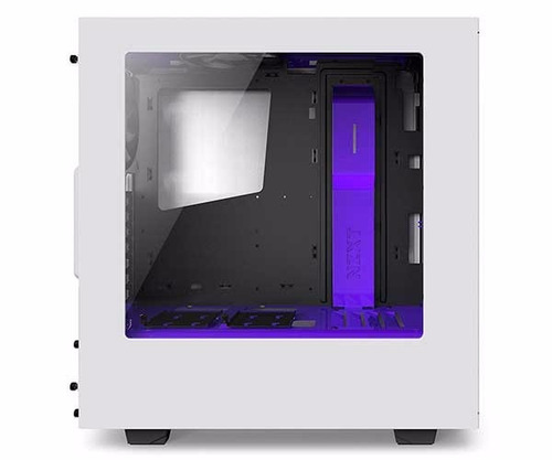 Gabinete Nzxt S340 Branco Com Roxo Ca-s340w-w3