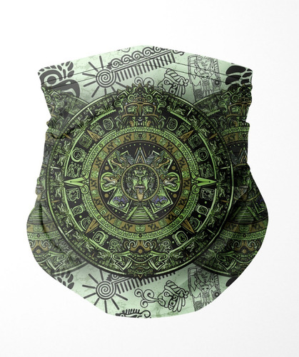 Doxe Bandana Verde Patrones Maya Calendario