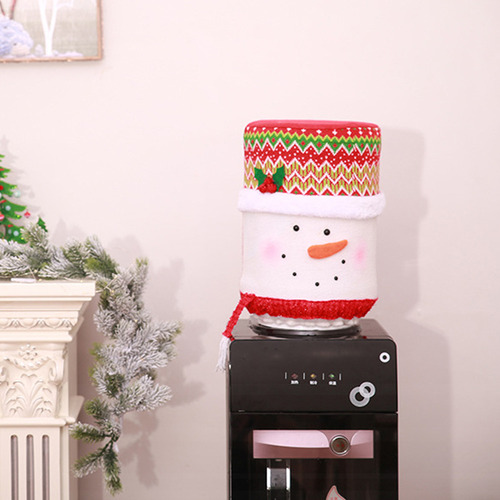 J Cubierta De Tela For Cubo De Dispensador De Agua Navideño