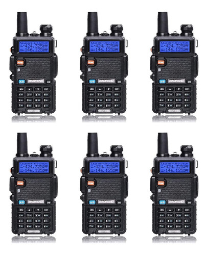 Paquete De 6 Radios Bidireccionales De Doble Banda Baofeng U