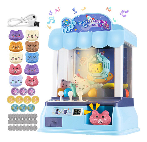 Máquina De Garras Peluches Y Monedas Luz Sonido Juguete Usb