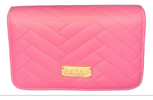 Bebe Sophia Crossbody Small Bubblegum Rosa Chicle Lisa Oro Dorado