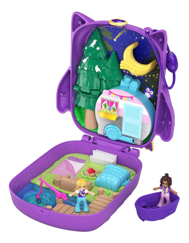 Polly Pocket Juego, Juguete De Viaje Con 2 Micro Muñecas, .