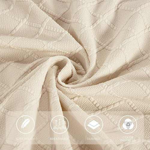 Funda Elástica De Jacquard Para Banco De Comedor, Protector