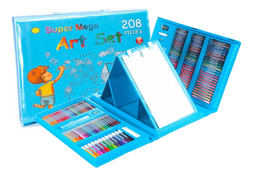 Mega Set De Arte Kwaii 208 Piezas Estuche Grande