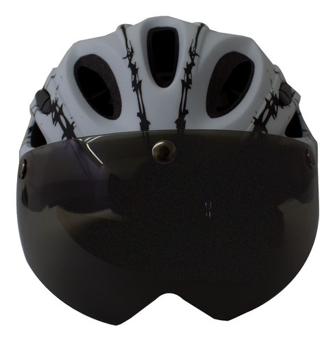 Imagen 4 de 6 de Casco Ciclismo Visor Removible Tuttobike Color Blanco Talla Unitalla