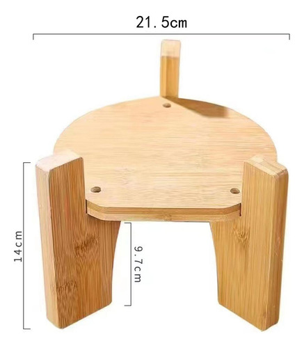 Soporte Para Bebidas, Base De Bambú Estable Y 21,5 Cm