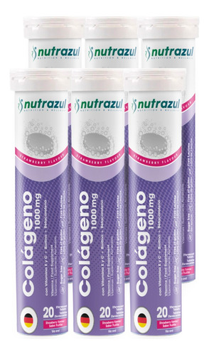 Colágeno Hidrolizado 1000 Mg Nutrazul Tab Eferves (pack 6 U)