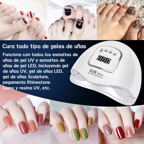 Lámpara De Uñas 120w/45led Secadora Uñas,lámpara Uv Uñas Max
